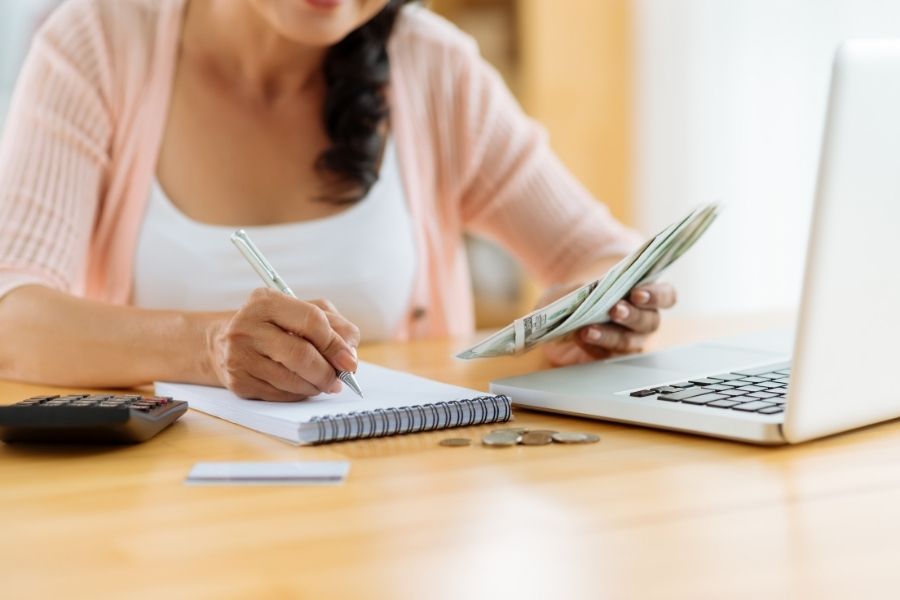 Woman creating a better budget