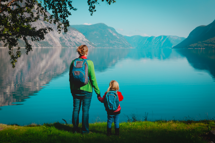 benefits of travel as a single mom - reconnecting with nature