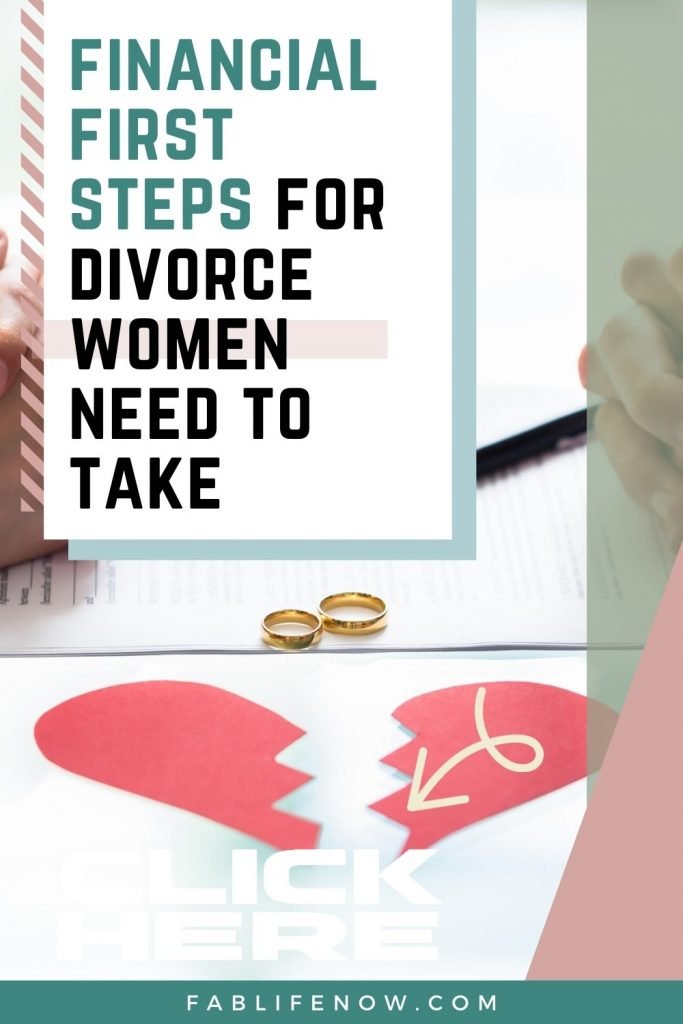 financial first steps for divorce